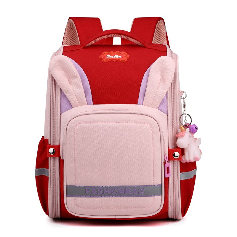 Meisjes School Rugzakken Waterdicht Kinderen Schooltassen Kids Orthopedische Schooltas Basisschool Rugzak Mochila Escolar: pink red