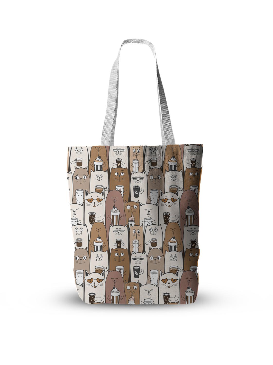 3D Gedrukt Mini Dier Canvas Tas Eenhoorn Handtas Reizen Strandtas Herbruikbare Schoudertas Kruidenier Opbergtas: style1