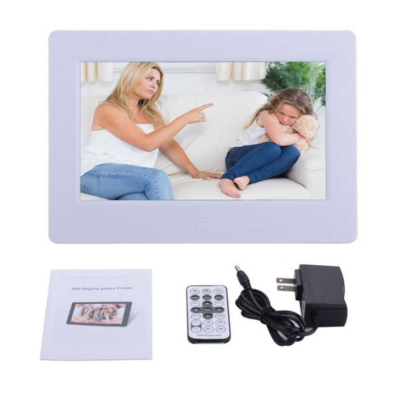 7 Inch Digital Picture Frame Digital Photo Frame with TN Display Player with Remote: Beige