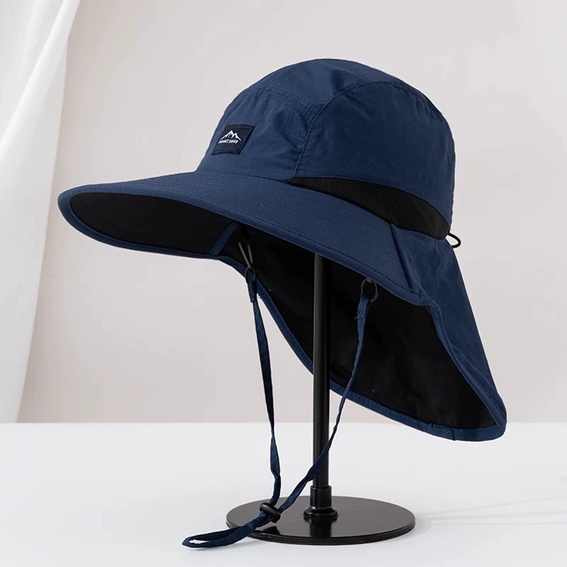 Sommer Breite Große Krempe Männer Fischer Hütte Wasserdicht UV Schutz Sonne Kappe Wandern Angeln Klettern Übergroßen Safari Eimer Hüte: dunkel Grau