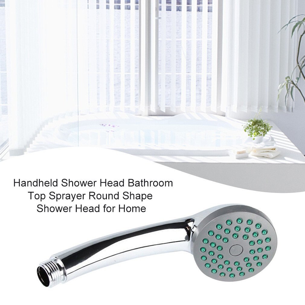 Practical Handheld Shower Head Bathroom Top Sprayer Round Shape Shower Head for Home Bathroom Supplies