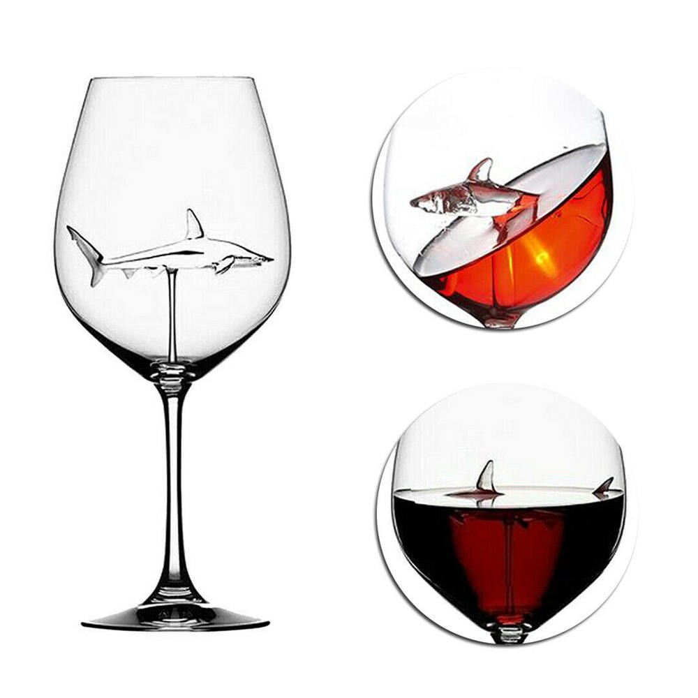 300 Ml Wijn Glazen Cup Shark Rode Wijn Glazen Fles Hoge Hak Shark Rode Wijn Whiskey Cup Voor Drinken Party levert