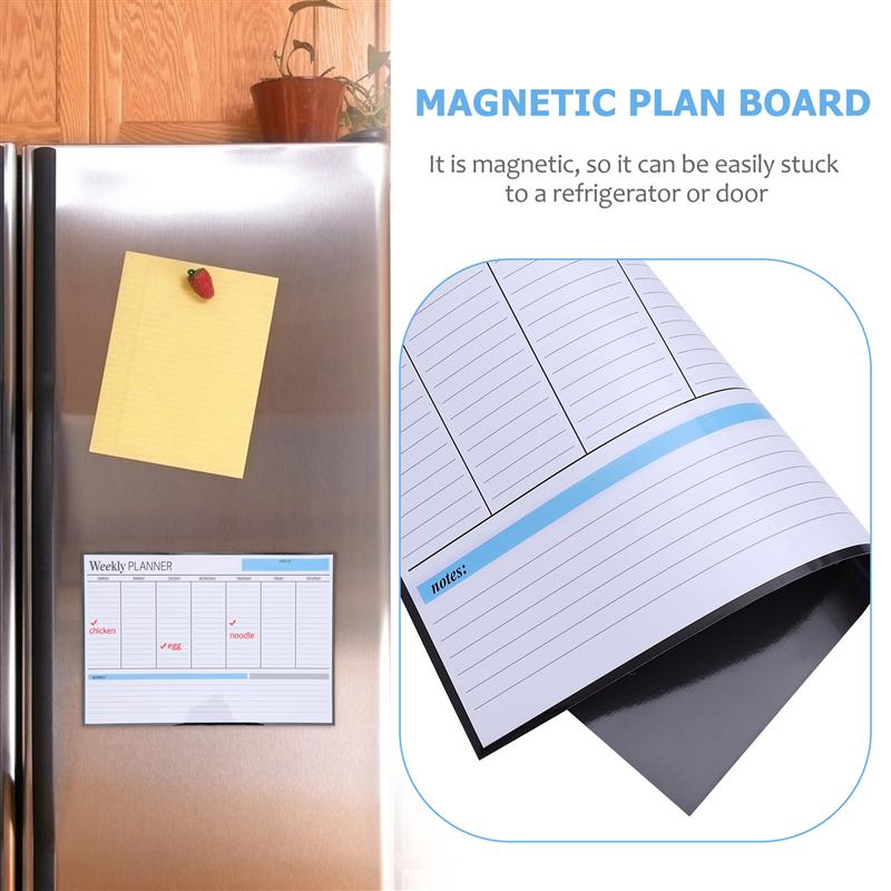 1Pc Schedule Board Practical Erasable Durable Weekly Plan Sticker Message Board for Home