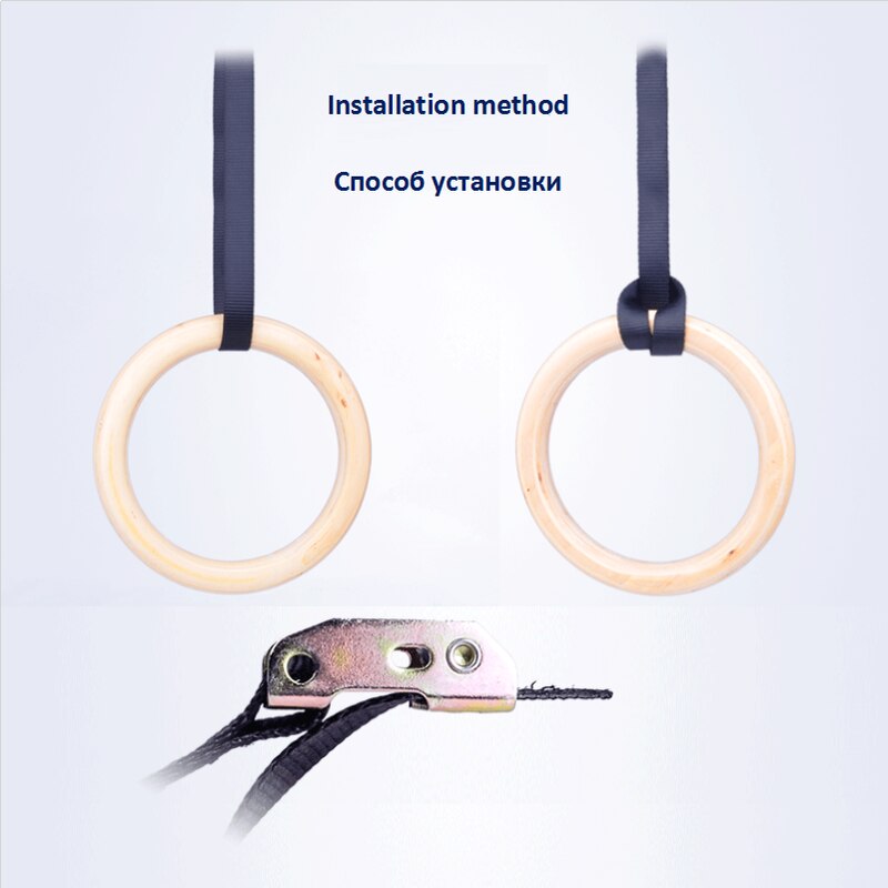 ABS abedul 32/28cm de madera ejercicio de gimnasio, adecuación física anillos Anillas Gimnasia gimnasio ejercicio Crossfit Pull Ups músculo Ups