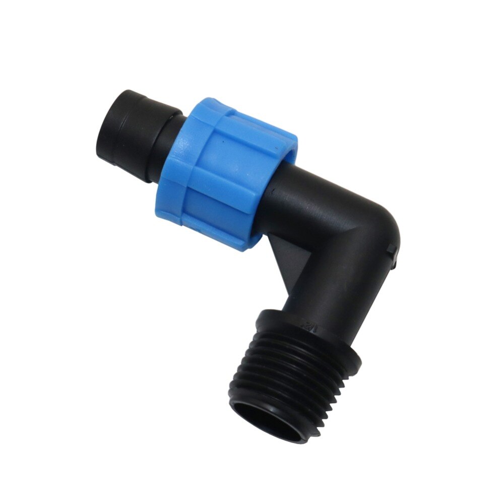 1/2 tommer 3/4 tommer utvendig gjenger  to 16mm albuekoblinger med lås hagevannkobling vanningssystem rørdeler 5 stk.