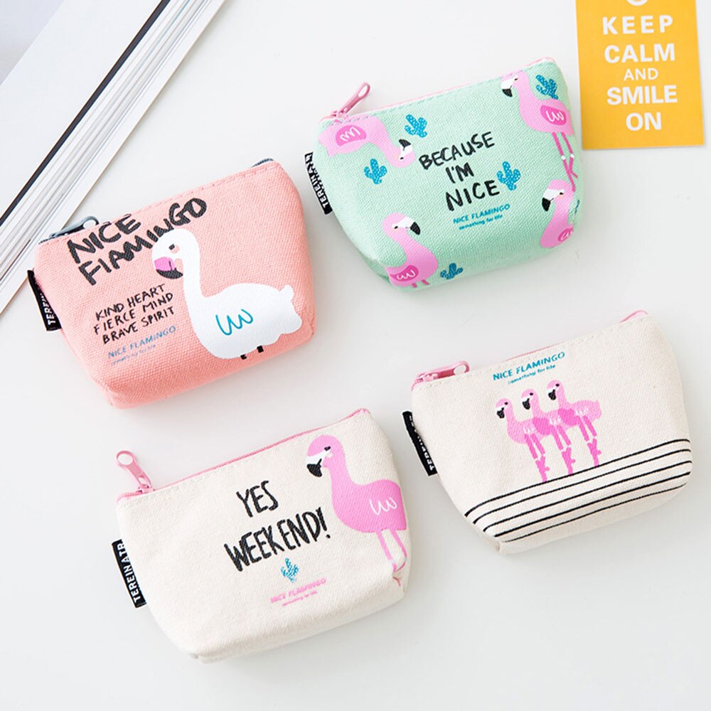 ¡Novedad! Monederos de flamenco para mujer, carteras pequeñas, Mini bolso de mano, monedero para niña con cremallera, tarjetero