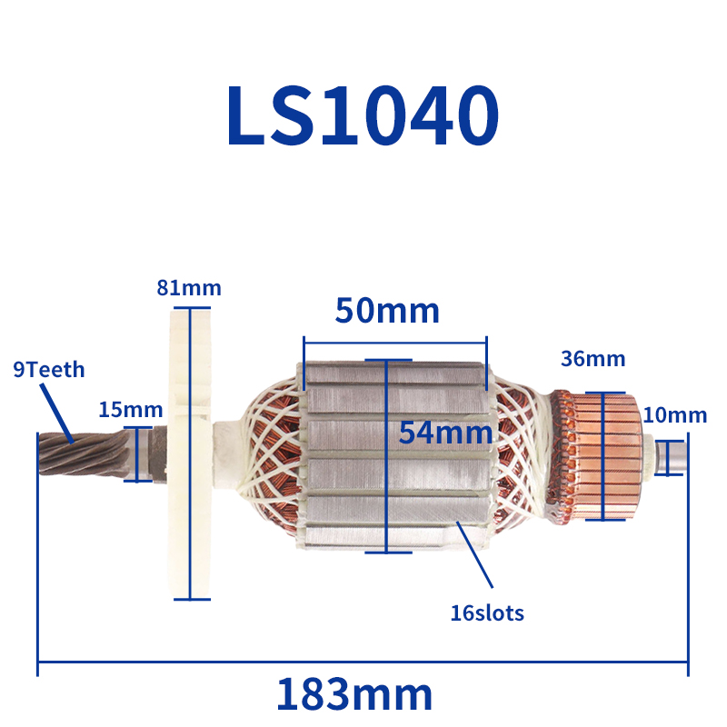 Rotor Accessories for Makita LS1040 for 255 Aluminum Sawing Machine Aluminum Cutting Machine Armature Anchor Replacement: Khaki