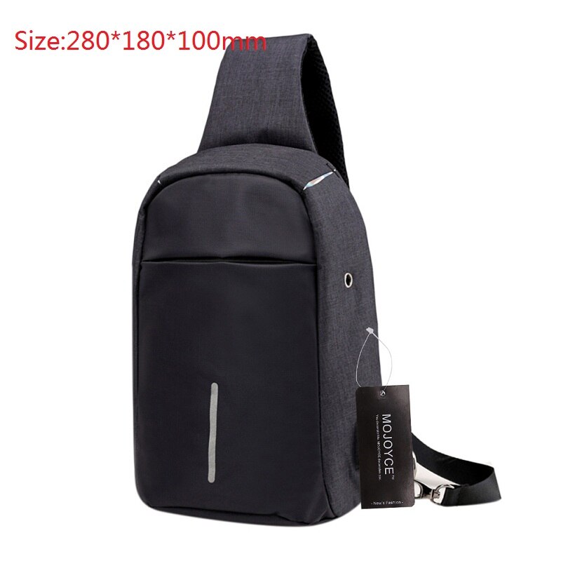 Male Leisure Sling Chest Pack Crossbody Bags for Men Messenger Canvas USB Charging Leather Men's Bags Handbag Shoulder Bags