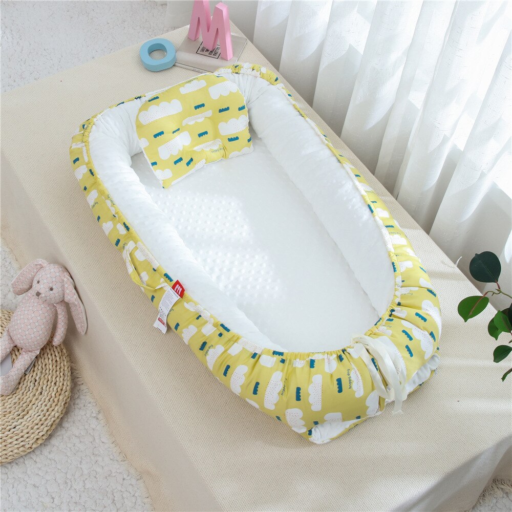 Kleinkind Babynest Bett Krippe für Reise Baumwolle Neugeborenen Kindergarten Baby Krippen Infant Bettwäsche mit Kissen YHM052: YHM052D