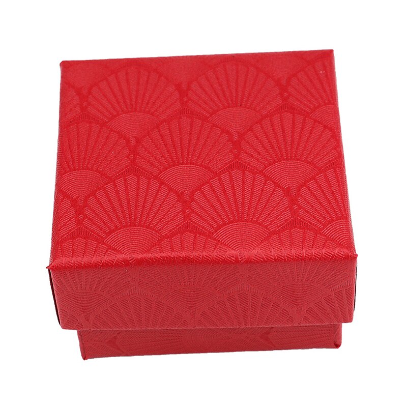 Romantische Sieraden Box Hanger Case Display Voor Oorbel Ketting Ring Horloge Schoonheid Sieraden Schulp Ring Armband Box: Rood