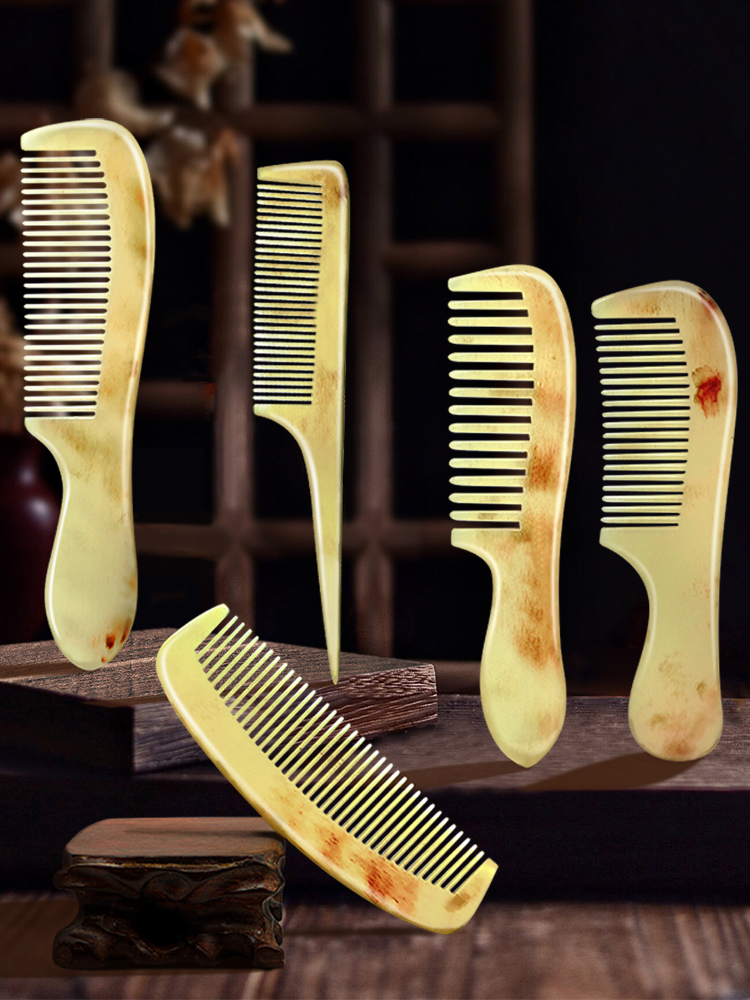 hoorn kam hoorn handgemaakt gepolijst haar natuurlijke antistatische massage hoorn kam voor salon kappers styling tools