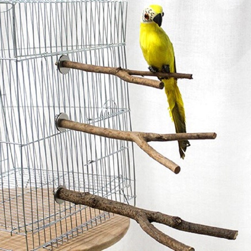 Palo de madera de pie para pájaros y loros, accesorios para juguetes de aves, 15/20/25/30cm