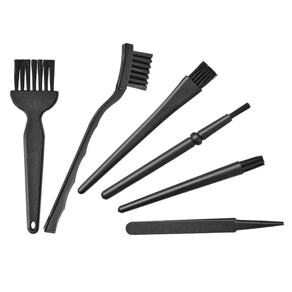 6Pcs Plastic Portable Handle Anti Static Cleaning Keyboard PCB Gaps Brushes: Default Title