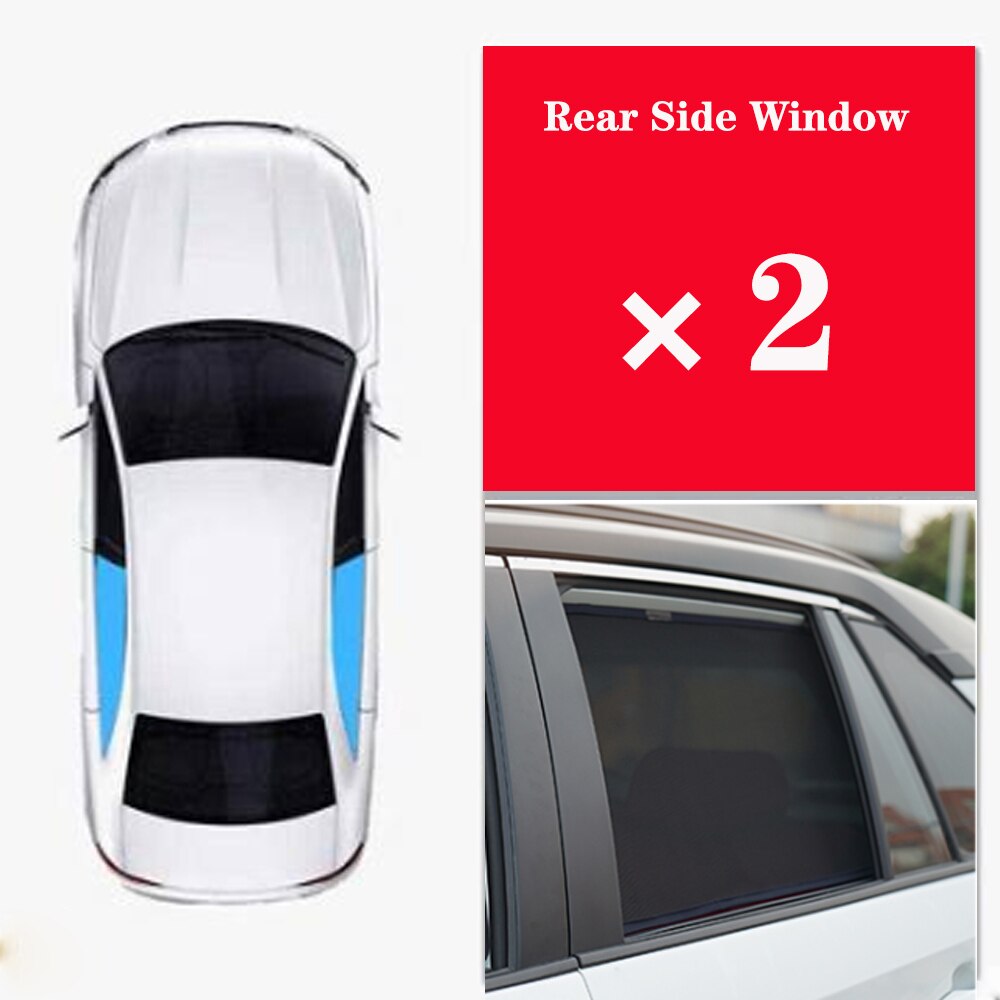 Fit For Hyundai Tucson Car Window Sunshield Sunproof Cover Sun Shade Side Window Sunshades Mesh Accessories: 2P Rear Side