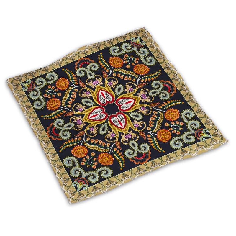 Mandala face fyrkantig handduk