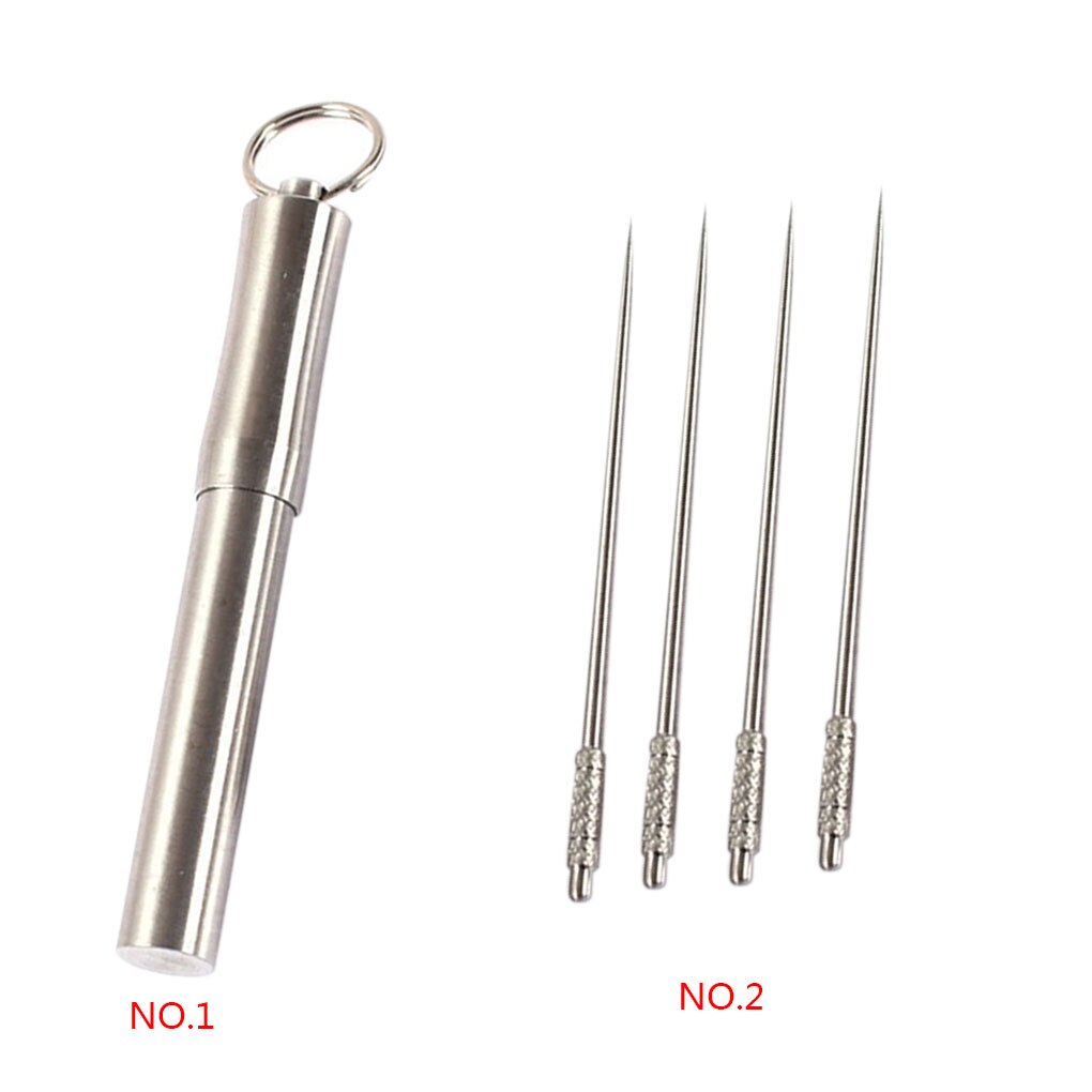 Stainless Steel Waterproof Portable Toothpick Holder Travel Toothpick Storage Tube Titanium Alloy Toothpicks