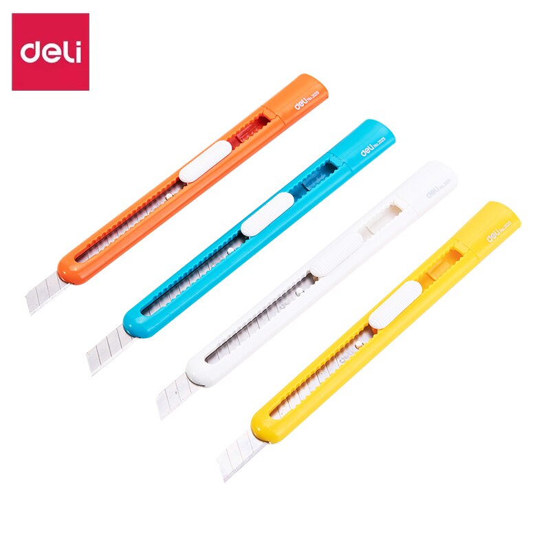DELI E2025 Cutter Box Paper Cutter 4PCS Pack School supplies Stationery Utility Cutting Knife Cutter Art Craft Knife