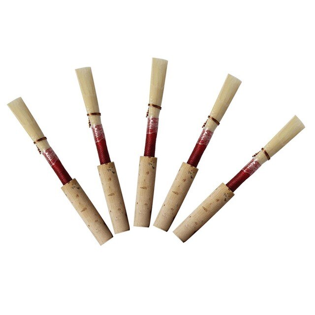 Zwart Rood Optionele Hoogwaardige Hobo Riet Hand-Made Hobo Riet Medium Wind Instrument Deel Zachte Goede Trillingen kurk Met Buis: Red 5 Pack