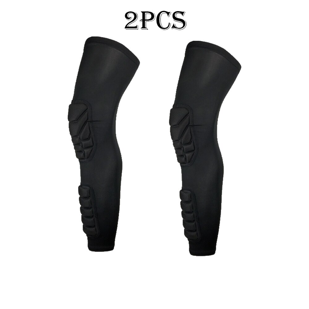 Professionele voetbal scheenbeschermers beschermer voetbal honingraat anti-crash been kuit compressie hoes fietsen hardlopen sport kniebeschermers: Zwart / Xl