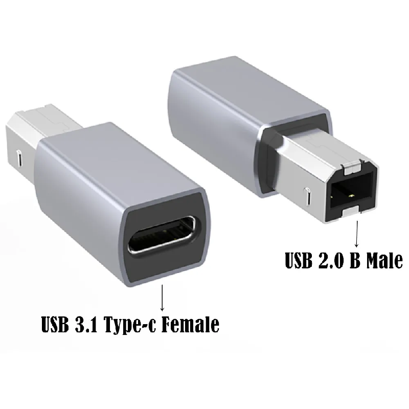 Usb 3.1 Type-c Female Usb 2.0 B Male Cable Adapter Usb C To Usb B Adapter Compatible With Dimi Google Chromebook Pixel Electric