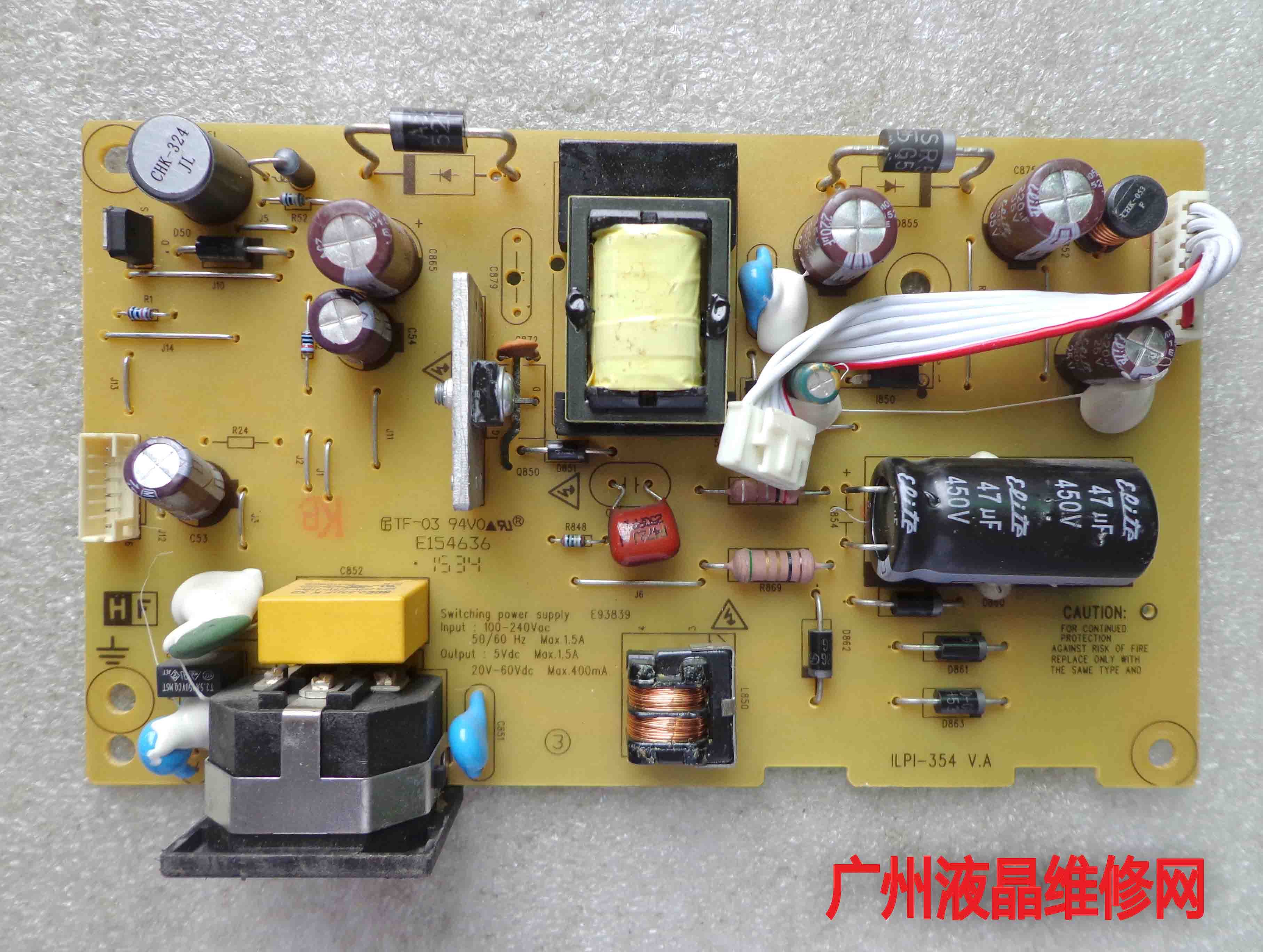 SE2218HV power panel says ILPI-354 V.A 491A011H1400H05