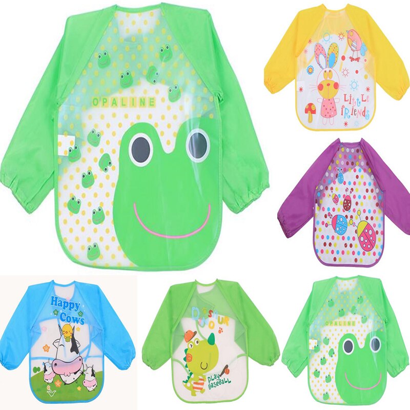 0-3Y Waterdichte Baberos Bavoir Slabbetjes Kinderen Schort Lange Mouw Voeden Kiel Slabbetjes Kinderen Eten Borstplaat Baby Burp Kleding