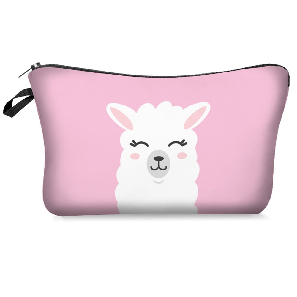 1pc lama modèle maquillage sacs multicolore modèle cosmétiques Pouchs pour voyage dames poche mignon cosmétique sac femmes Style
