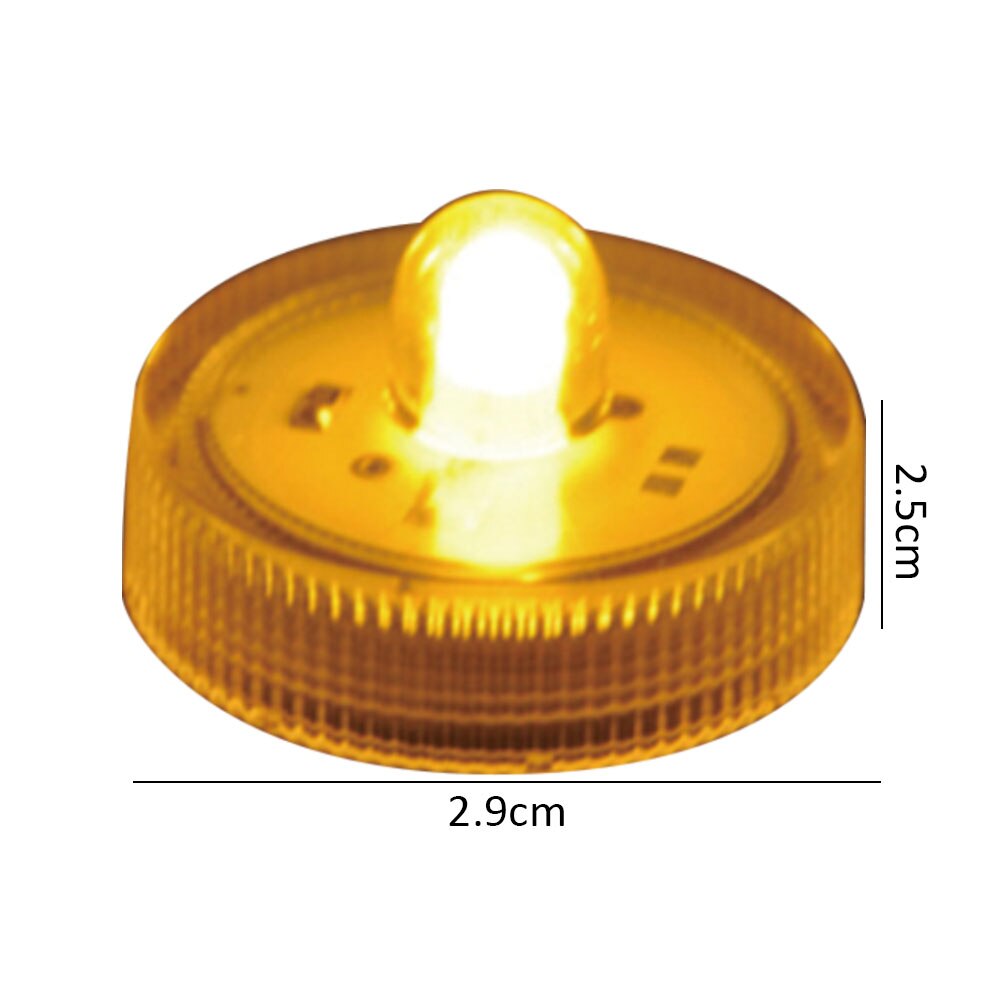 12 Teil/los Wasserdichte LED Teelicht Simulation Kerze Hochzeit Tauch Unterwasser Kerze Lichter Für Weihnachten Hochzeit Party Deko: warm hell