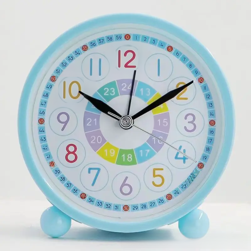 Cutesimple Alarm Clock For Children Early Education Desktop Wake-up Tool Bedroom Study Clock Easy To Read Time Display: Chocolate