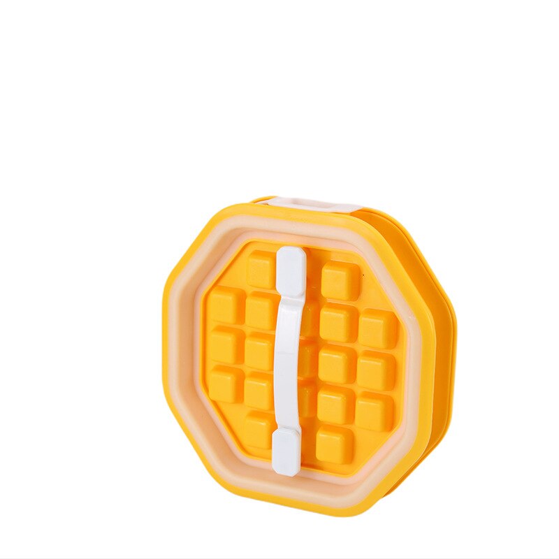 2 In 1 Draagbare Ice Ball Maker Ice Bal Maken Mould Ice Fles Ice Cube Zak Diy Ijshockey Ketel voor Bar Keuken Outdoor Tool: yellow