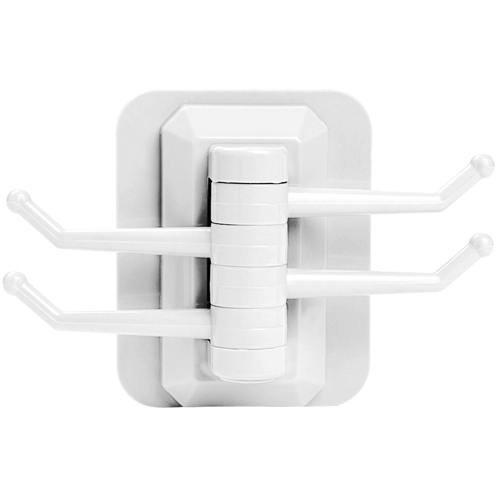 Gancio girevole da parete per cucina, bagno, portasciugamani, senza viti e ganci appendiabiti 4- binari