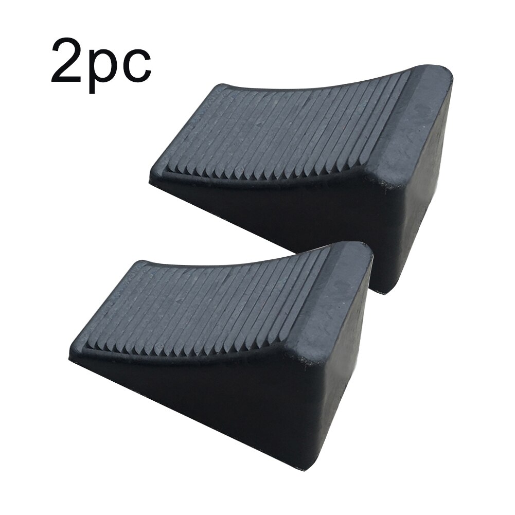 2 Pack Rv//Trailer Rubber Anti-Slip Auto Vrachtwagen Stopper Block Wiel Chocks Driehoek Heavy Duty