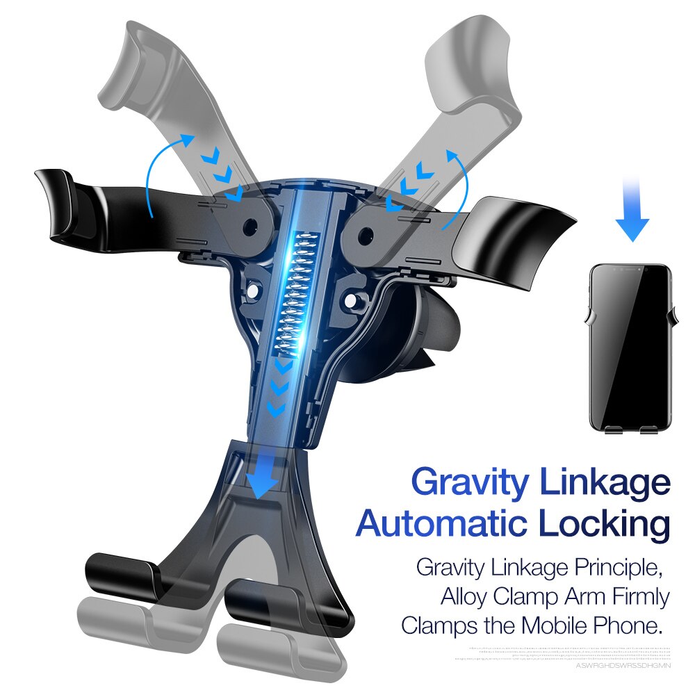 Universele Gravity Auto Telefoon Houder Voor Mobiele Telefoon In Auto Air Vent Mount Stand Voor Iphone 7 Samsung Ondersteuning Auto houder