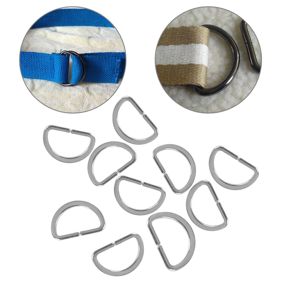 20 stuks/pak d-ring metalen gesp band rugzak tas onderdelen leerbewerking riem huisdier halsband naai accessoires tas onderdelen