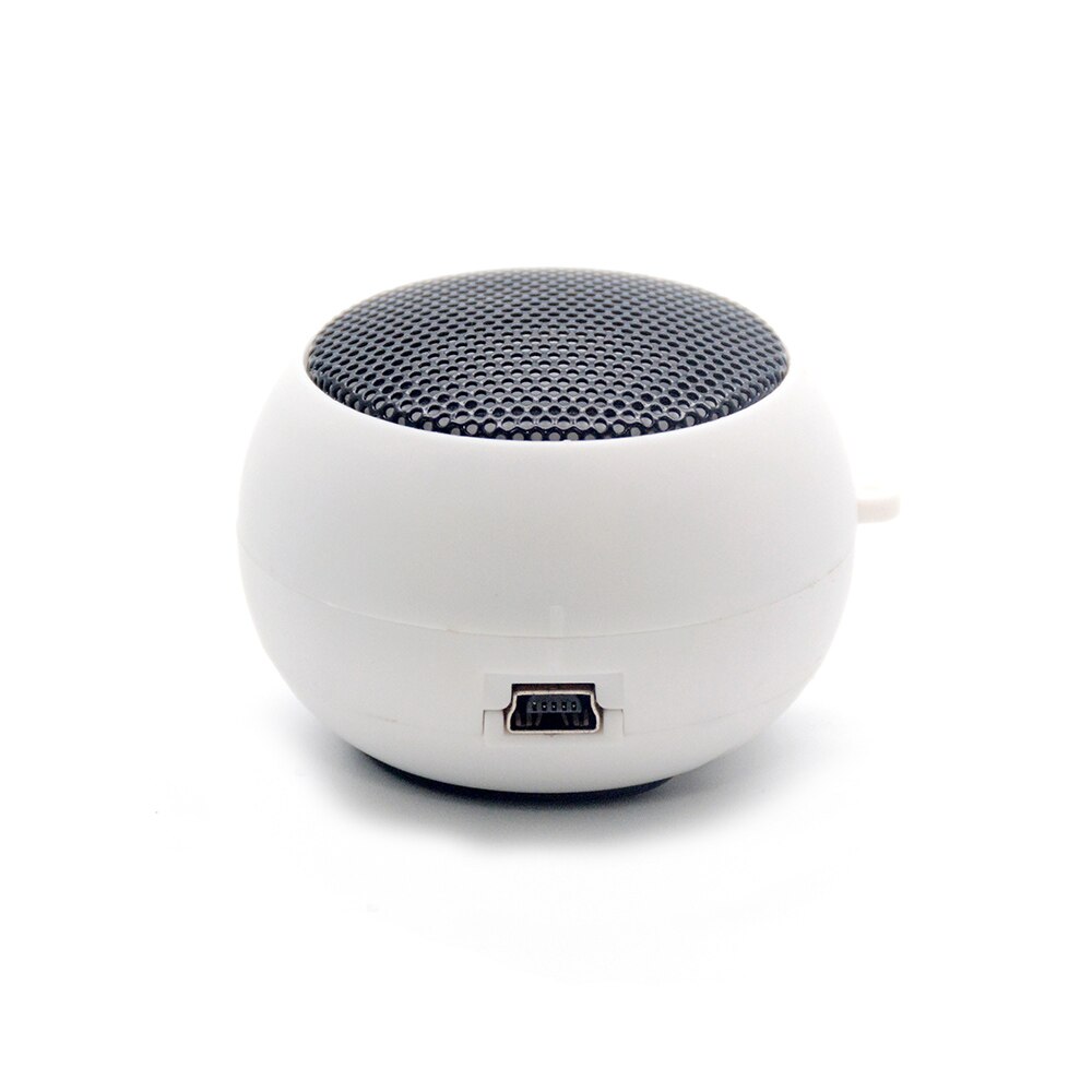 Mini Column Speaker Wired Stereo Sound Box Hamburger Shape Loudspeaker Audio Music Player for Mobile Phones Tablet: White