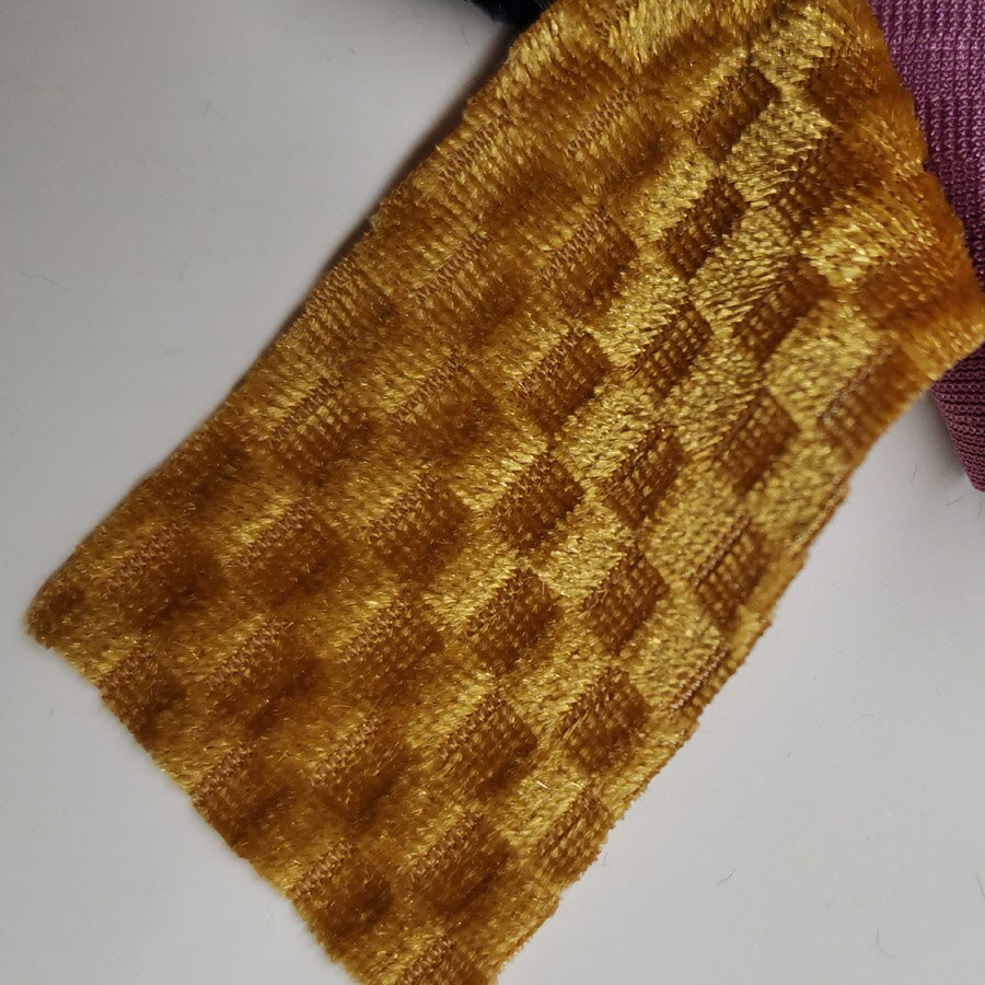 Fluwelen stof jurk reliëf prachtige stof voor overhemd kleding zacht fluweel huis textiel gordijn: 2 gember / 0.5 meter -46cm