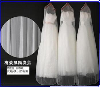 Lengte 180 cm Goedkope Trouwjurk Zakken Kleding Stofkap kledingstuk Zakken Bruidsjurk Zak Voor Mermaid Trouwjurk Cover 10 st