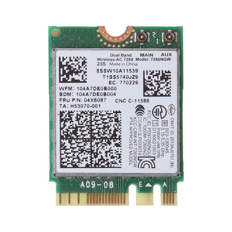 WIFI CARD for Intel Dual Band Wireless-AC 7260AC NGFF Bluetooth4.0 867Mbps Wlan Card X99-K9