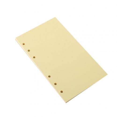 40 Sheets A5/A6 Filler Papers Loose-leaf Notebook 6 Holes Office School Supplies: Yellow / A6 Size