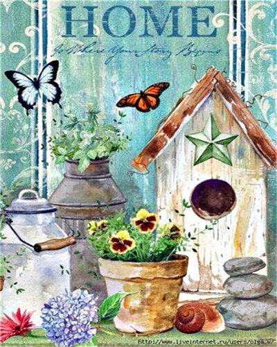 AZQSD Unframe peinture pour travaux manuels par numéros sur toile fleur Dewcor pour la maison peinture à l'huile par numéros ensemble oiseaux peint à la main