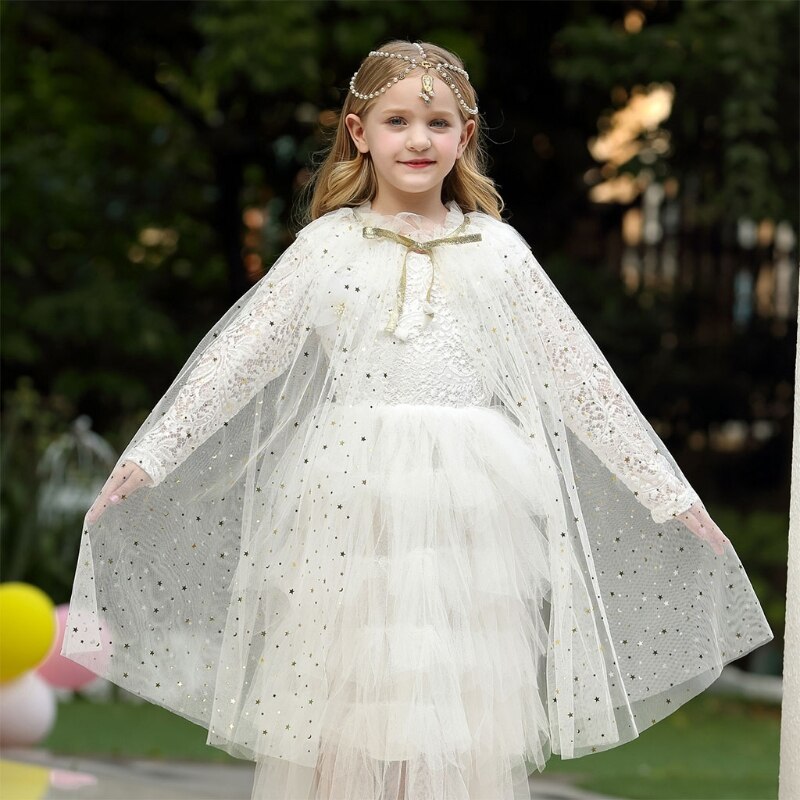 Capa de princesa colorida, capa de princesa con lentejuelas brillantes, vestido de fantasía de princesa, disfraz de , ropa de niña