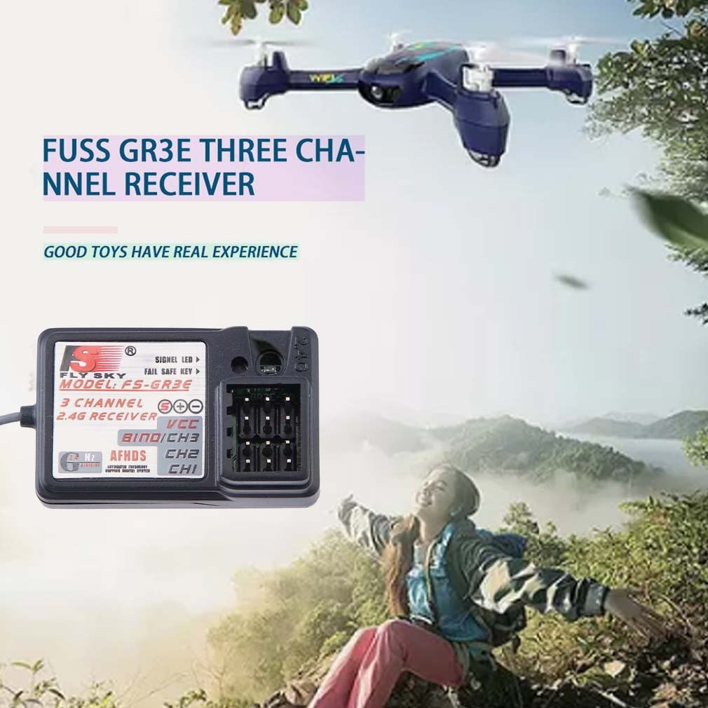 FS-GR3E 2.4HZ 3 Channel Receiver with Failsafe GT3B GR3C Upgrade for RC Car Truck Boat GT3 GT2 Transmitter