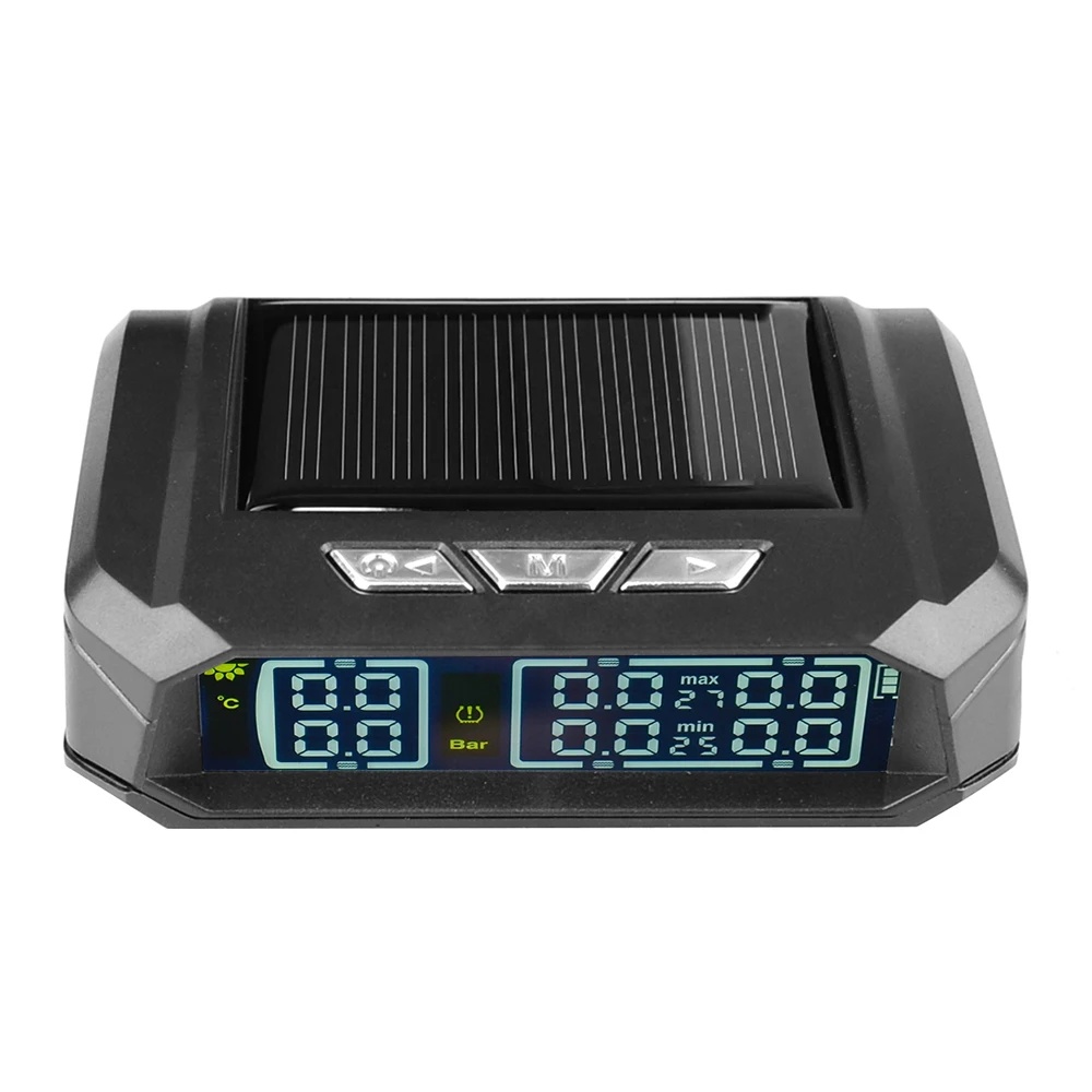 Lastbil bil tpms däcktrycksövervakningssystem automatisk display larmövervakning usb-laddning temperaturvarning med 6 sensorer