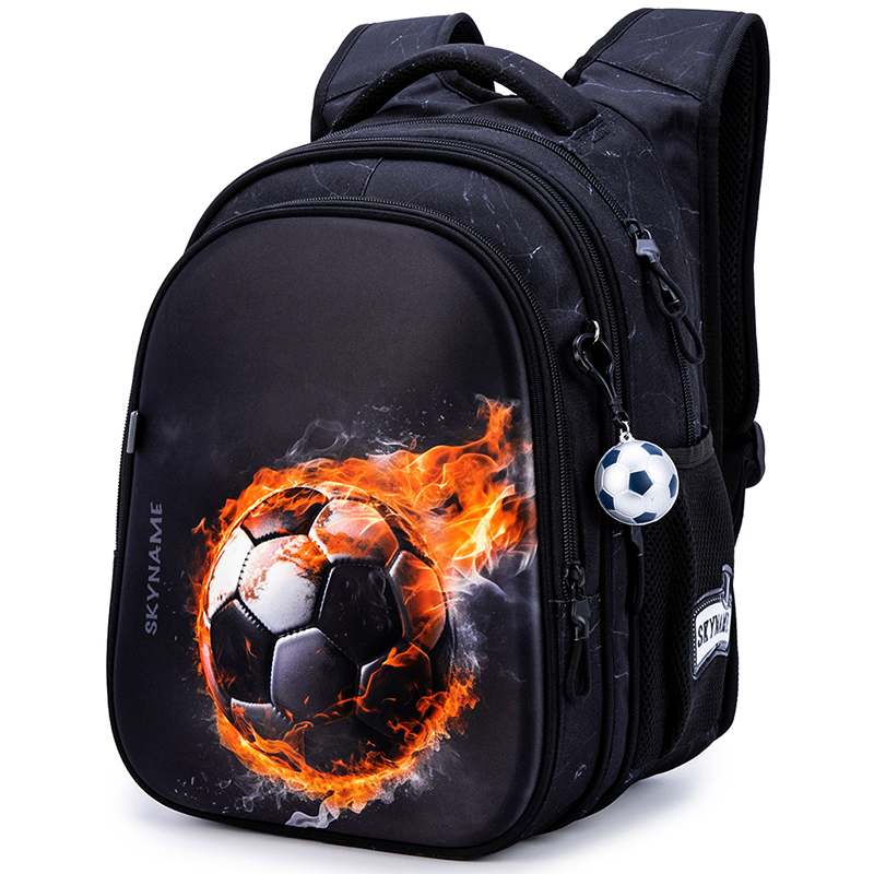 Hochwertige Jungen Schul rucksäcke ortho pä dische 3D-Fußball Kinder Rucksack Kinder Grundschule Schult aschen Kind Jungen Rucksack: Grau