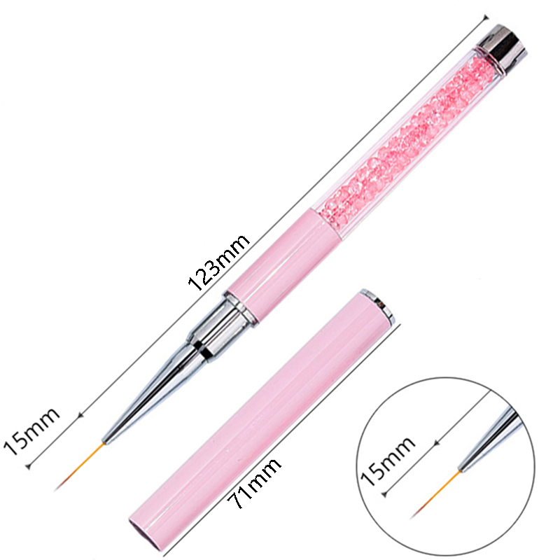 uñas accesorios y herramientas pinceles uñas manicura pincel uñas acrilicas nails Pincel para decoración de uñas, accesorios para manicura, fototerapia, acrílico, UV, extensión de Gel, pintura de revestimiento, 1 ud.: Plata