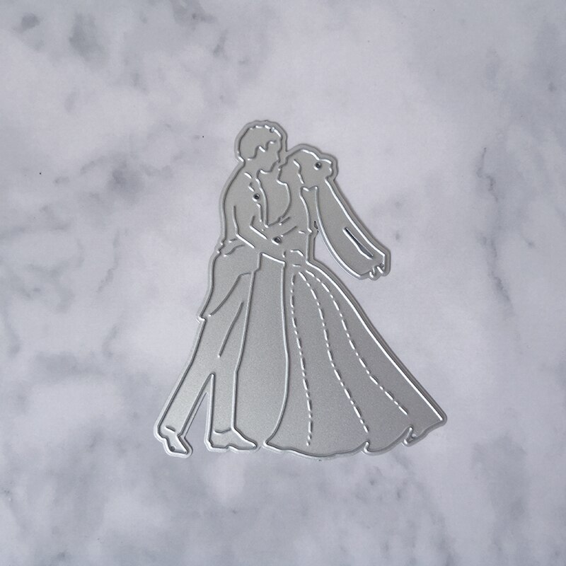 Bride Couple Cutting Dies Metal Cutting Dies Scrapbooking Album Wedding Die Cut for Card Making Decoration Embossing Craft Dies