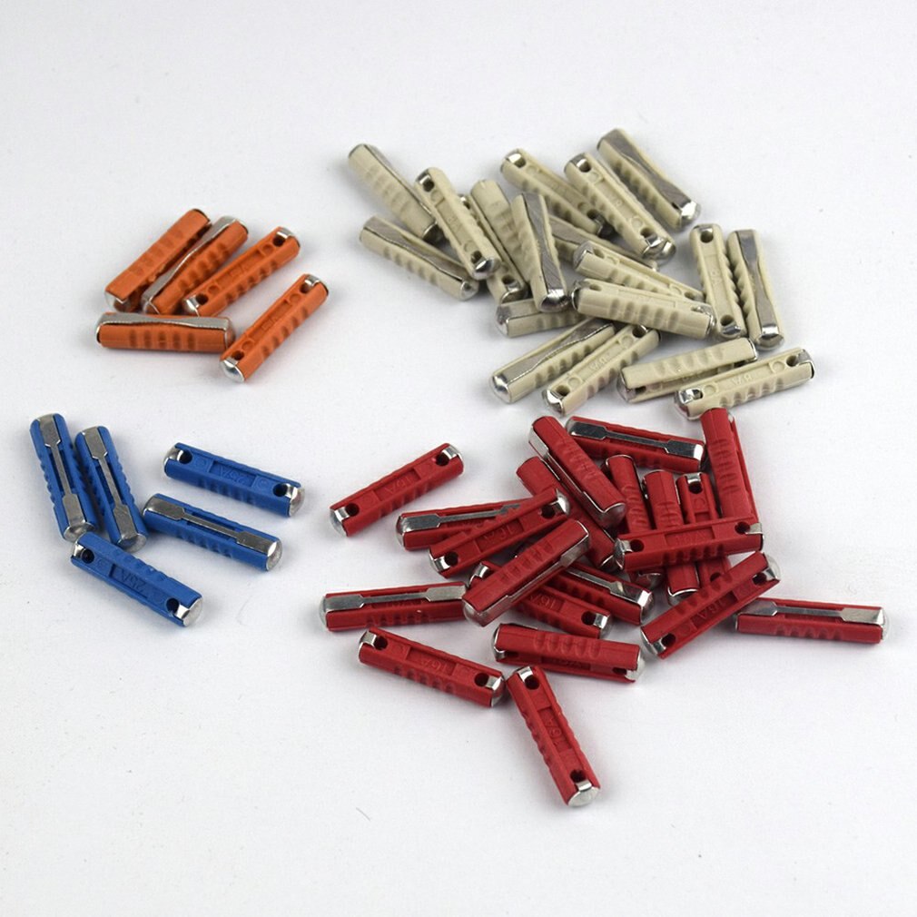 50Pcs/Kit 5A 8A 16A 25A Classic Car Auto Fuses Kit Ceramic Car Fuse Bullet Automotive European Fuse