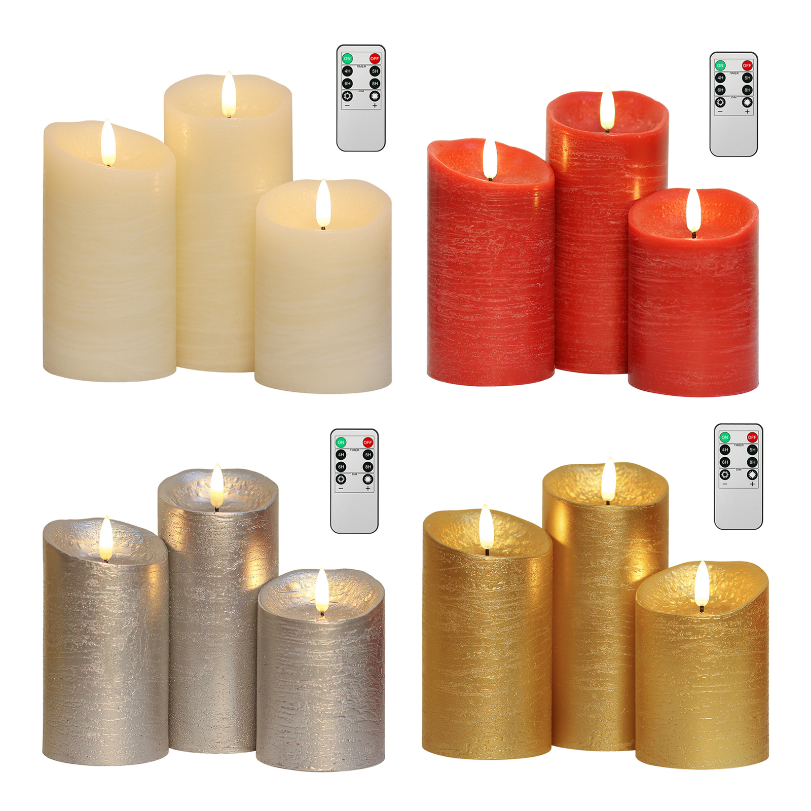 Bougie de noël, affichage de cire dorée, Rose doré, peinture métallique, Bougie Led, lampe, joyeux anniversaire