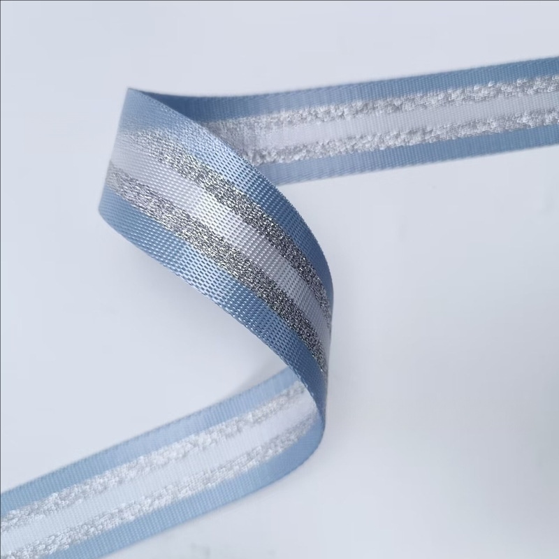 1.5inch Wide 3 meters Metallic Golden/Silver Strip Webbing Strap For Bag Strap DIY Crafting Projects: Orange
