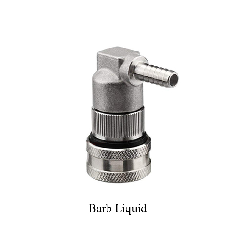 Rvs Ball Lock Disconnect Homebrew Biervat Quick Connector Corny Vaatje Dispenser Gas/Vloeistof 1/4 "Barb & 1/4" Mfl: 3